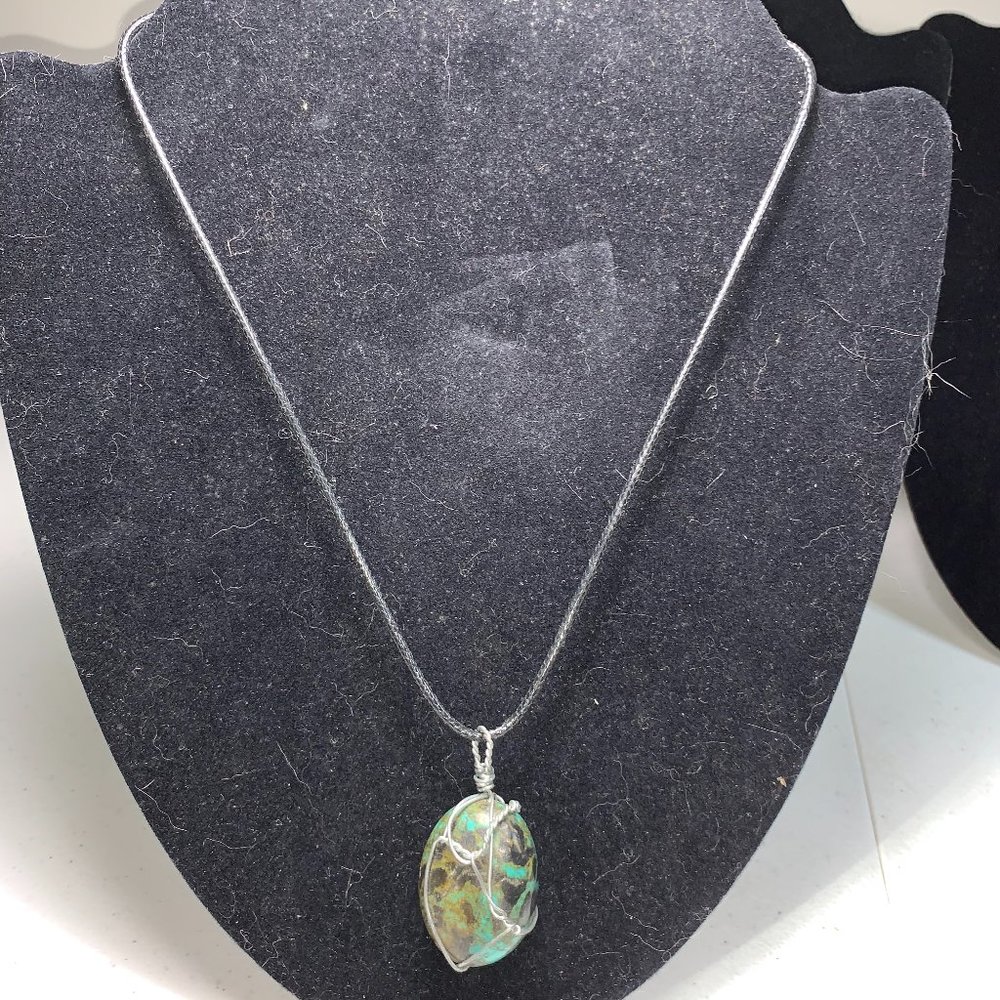 18" Turquoise Wire Wrap Necklace